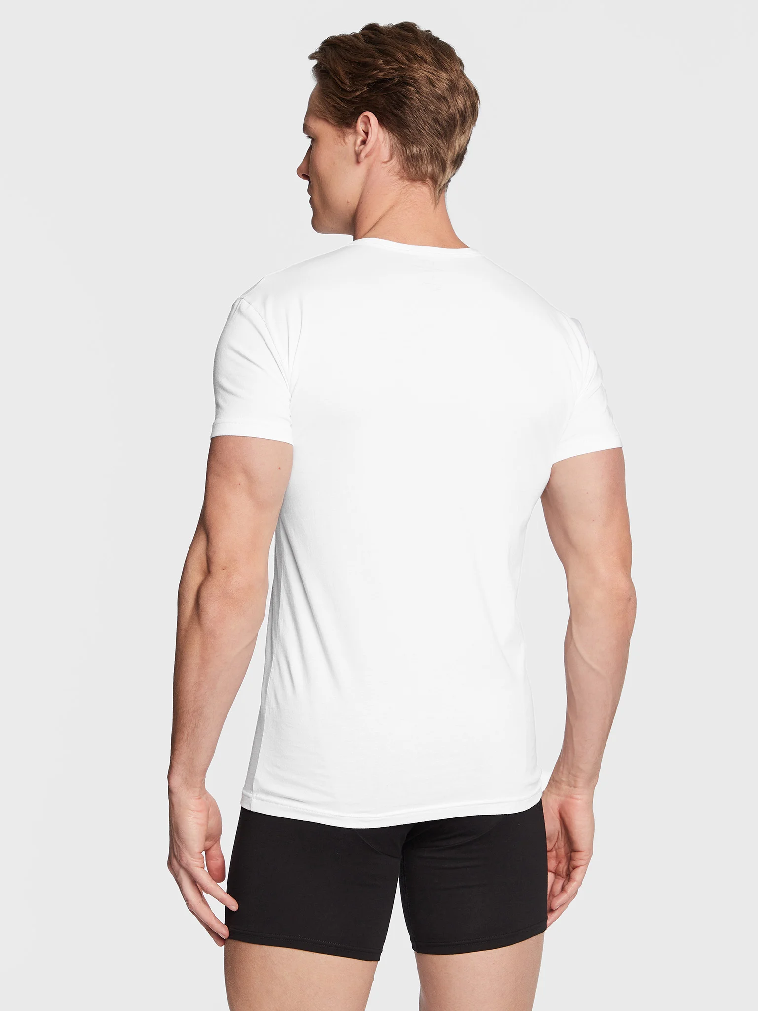 Foto 5 pulgar | Playeras Armani Exchange Camisetas De Hombre Cuello Redondo Color Blanco 2 Pack - Original