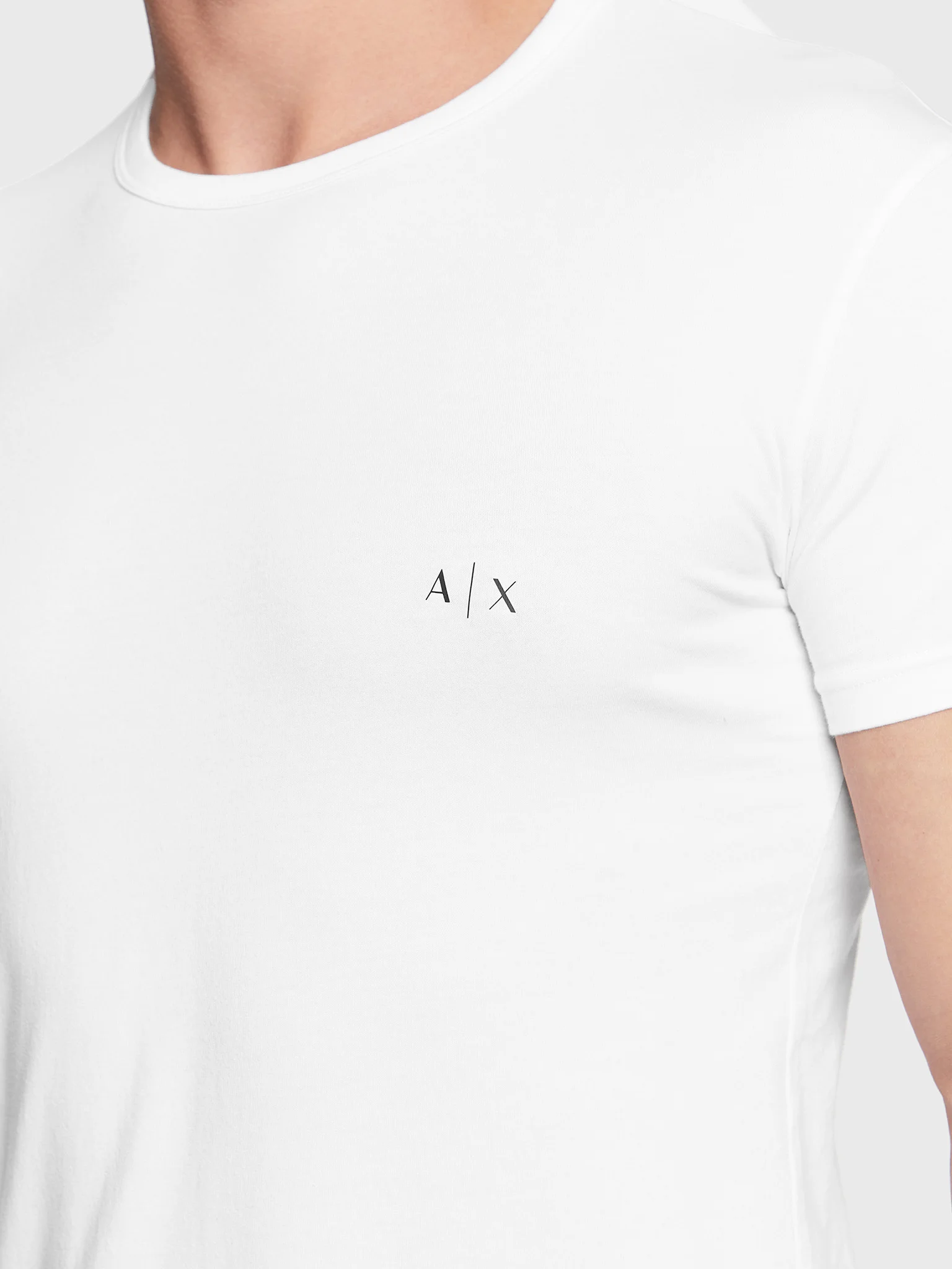 Foto 6 pulgar | Playeras Armani Exchange Camisetas De Hombre Cuello Redondo Color Blanco 2 Pack - Original