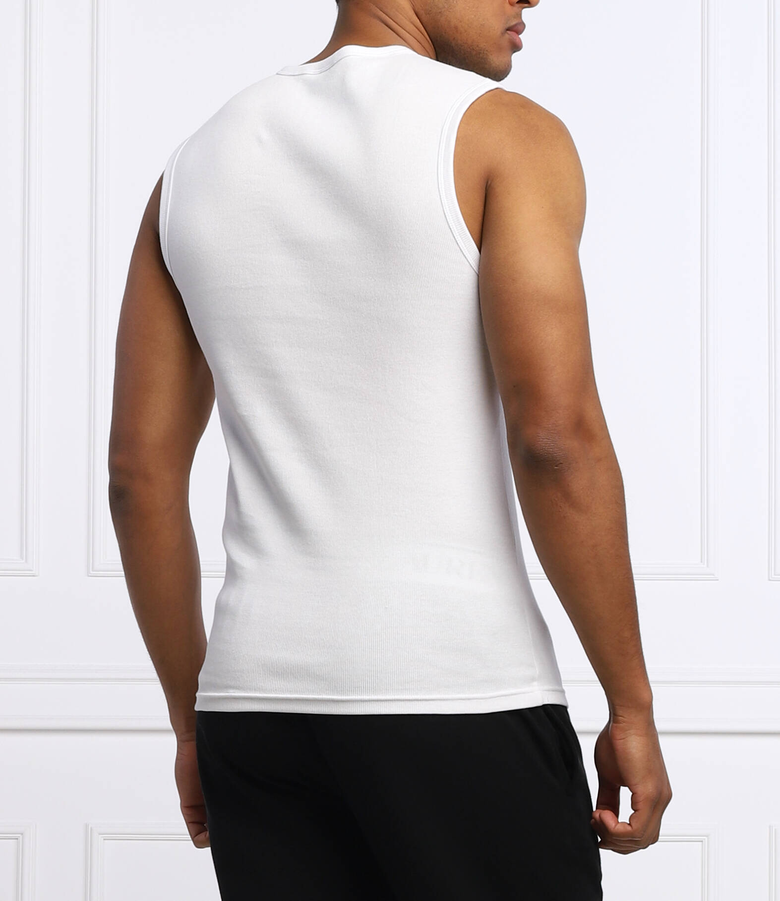 Foto 3 pulgar | Playera De Resaque Armani Exchange Camiseta Sin Mangas 1 Pack Blanco Logo - Original