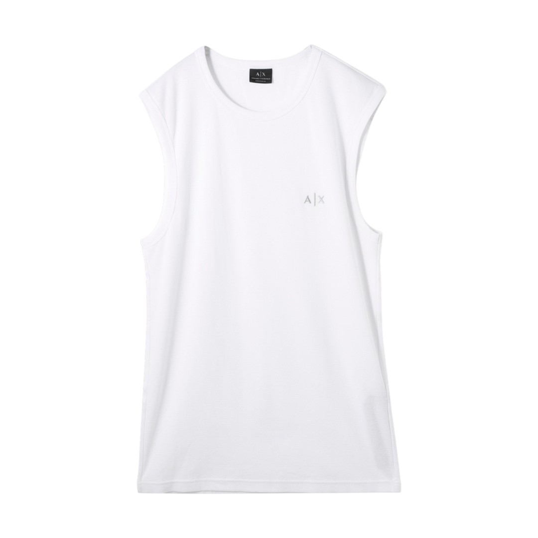 Foto 5 pulgar | Playera De Resaque Armani Exchange Camiseta Sin Mangas 1 Pack Blanco Logo - Original