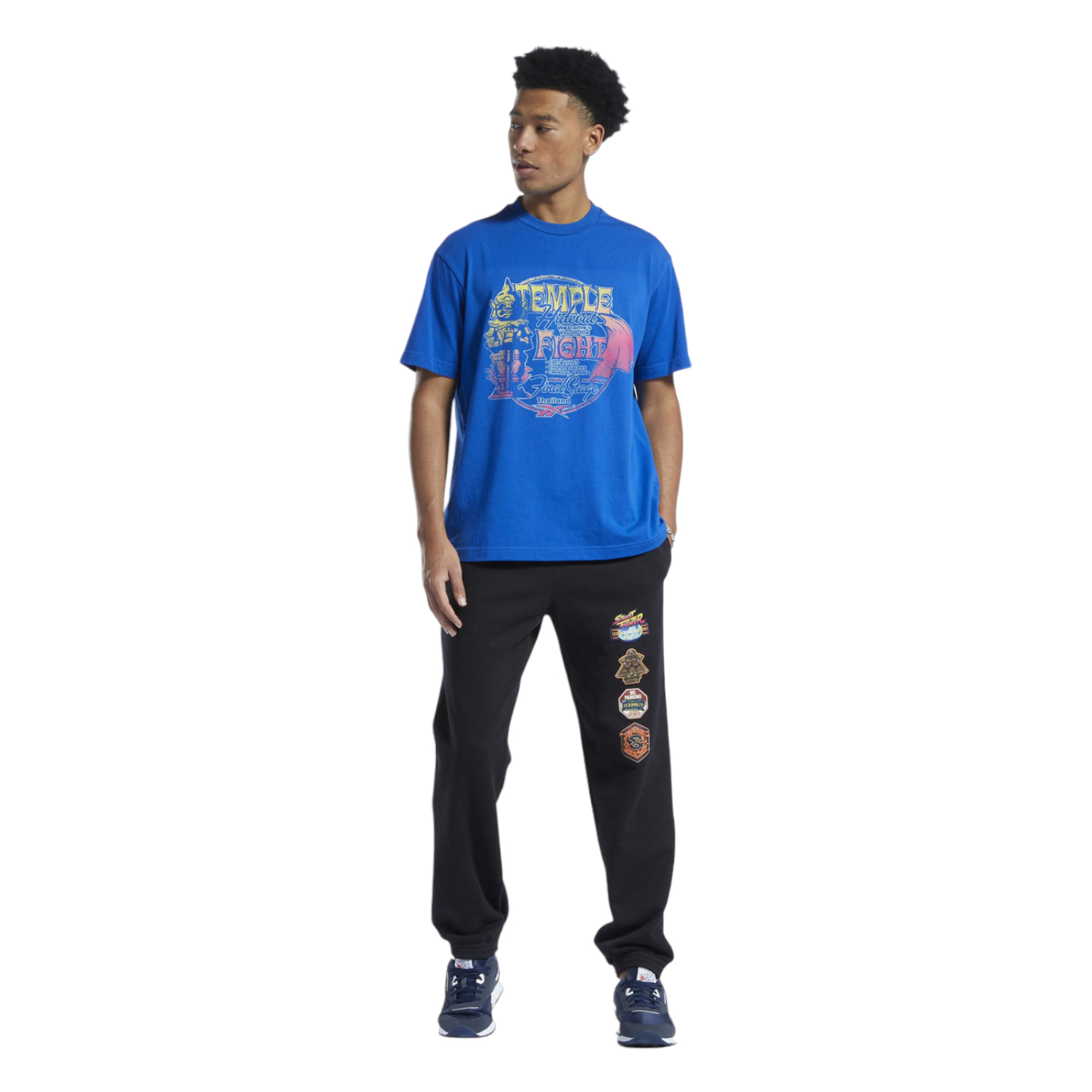 Foto 4 pulgar | Playera Reebok Casual Street Fighter Color Azul  Para Hombre Modelo HU1701