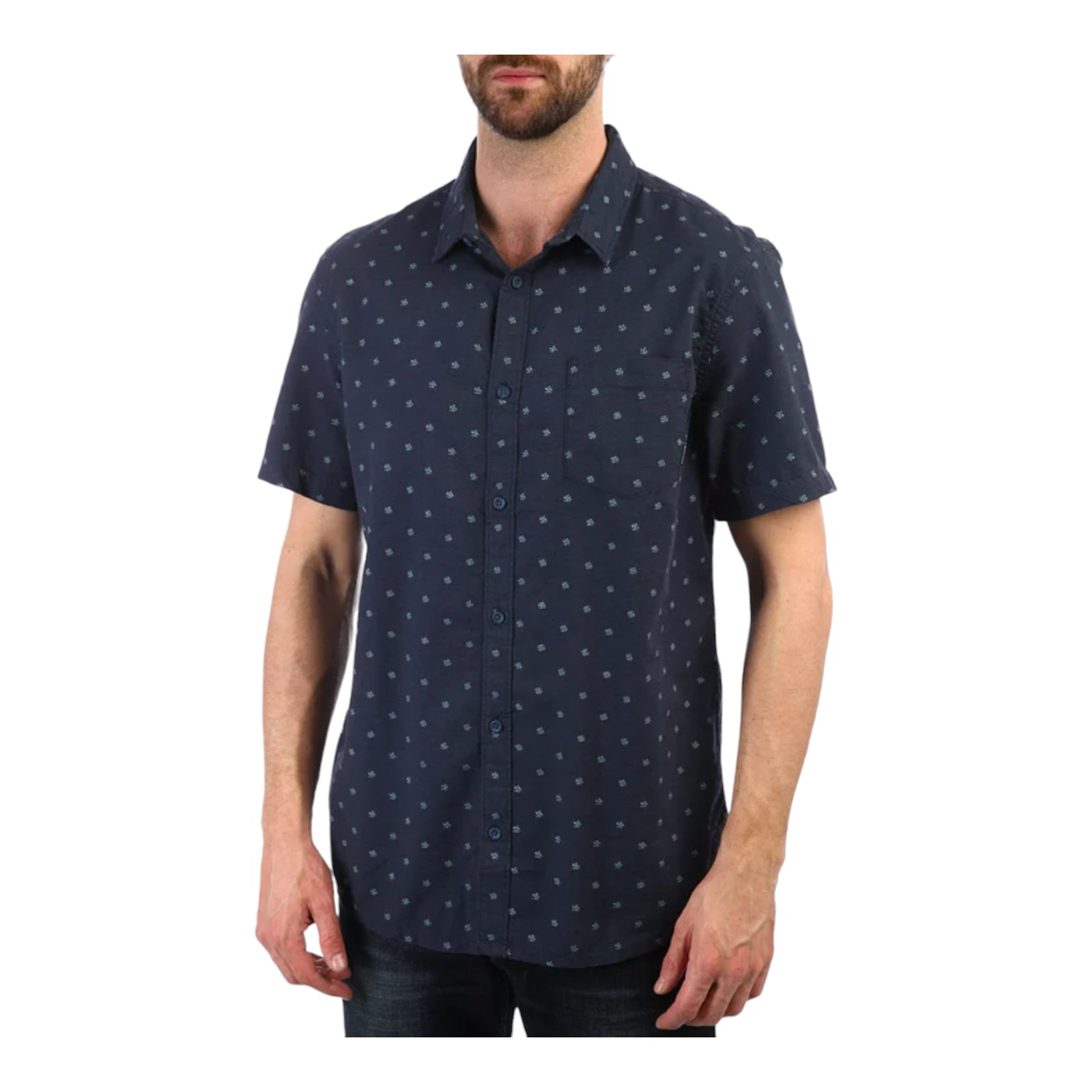 Camisa Quiksilver Manga Corta Azul para Hombre