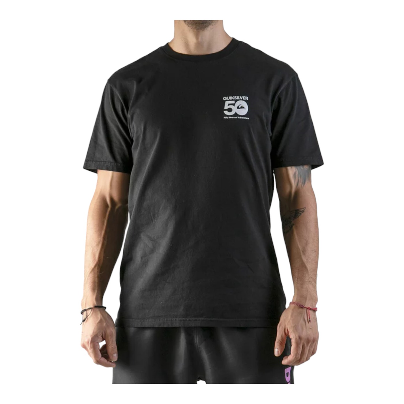 Foto 2 pulgar | Playera Quiksilver The Label Negra para Hombre