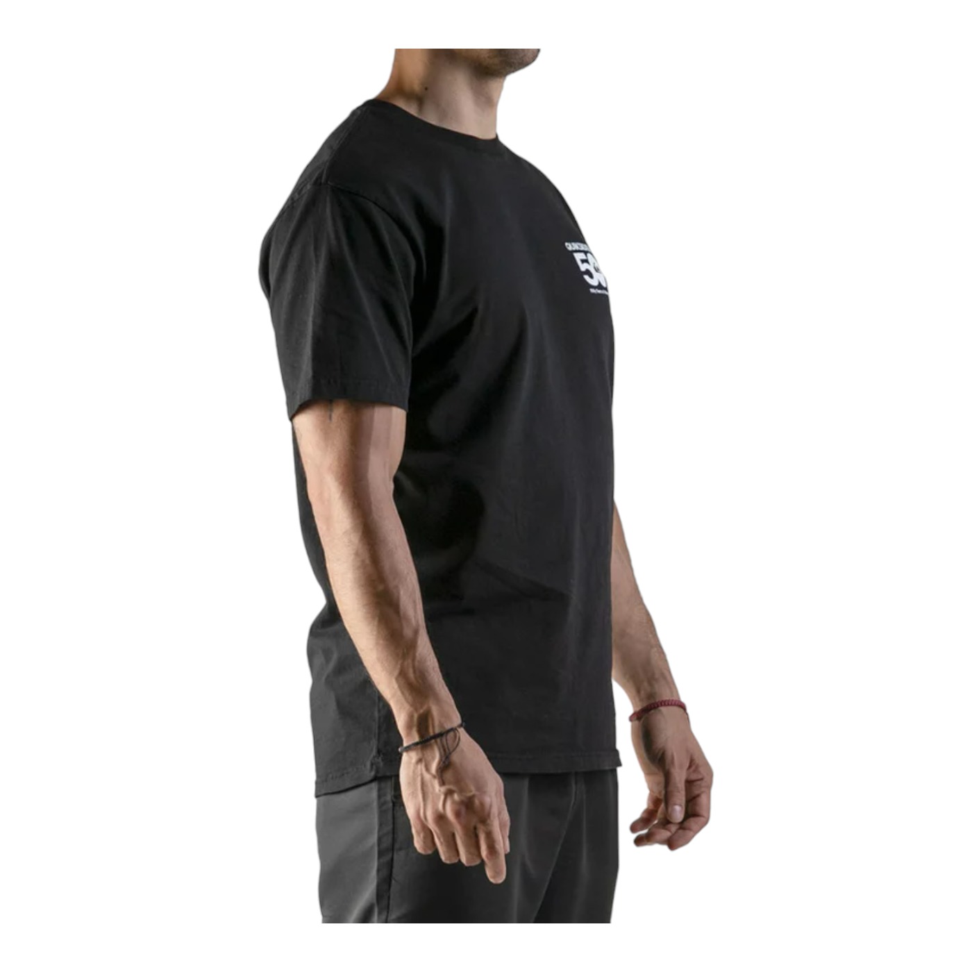 Foto 2 | Playera Quiksilver The Label Negra para Hombre