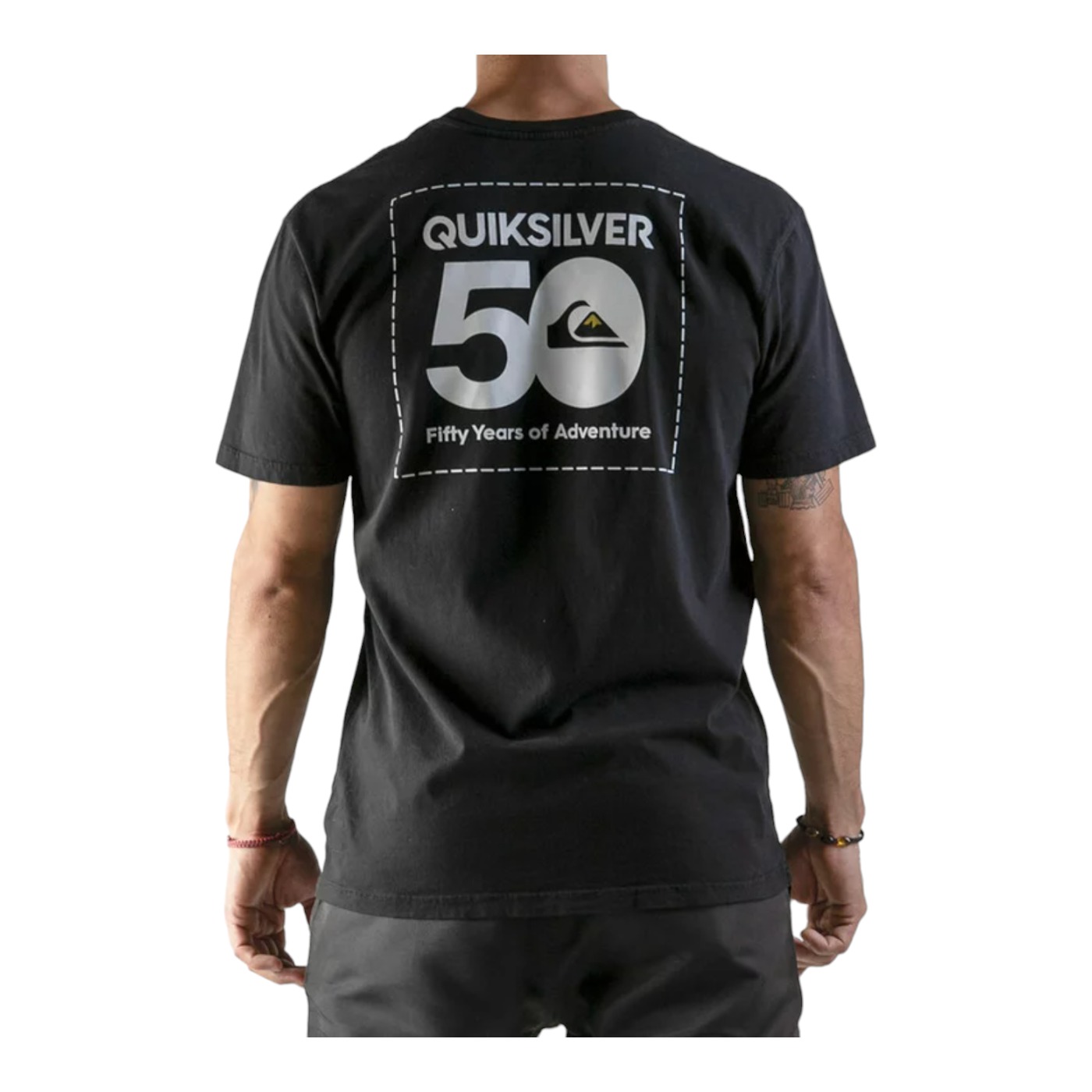 Foto 4 pulgar | Playera Quiksilver The Label Negra para Hombre