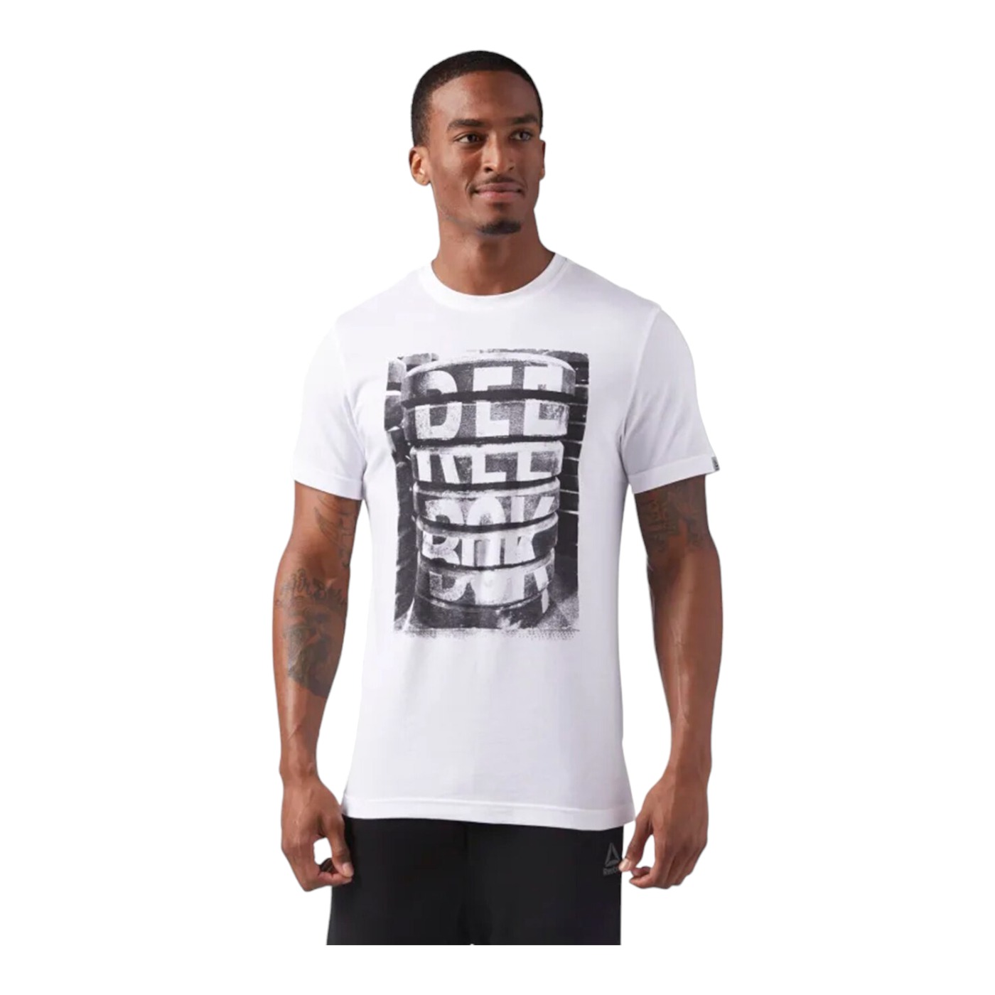 Playera Reebok Weights Blanca Cf3854 para Hombre