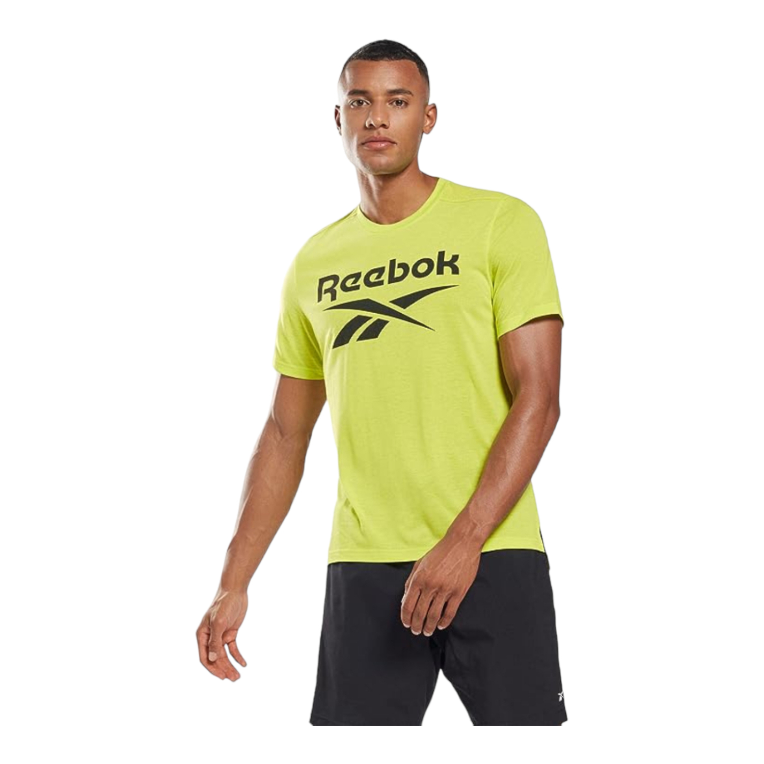 Foto 3 pulgar | Playera Deportiva Reebok Big Logo Amarilla H49683 para Hombre