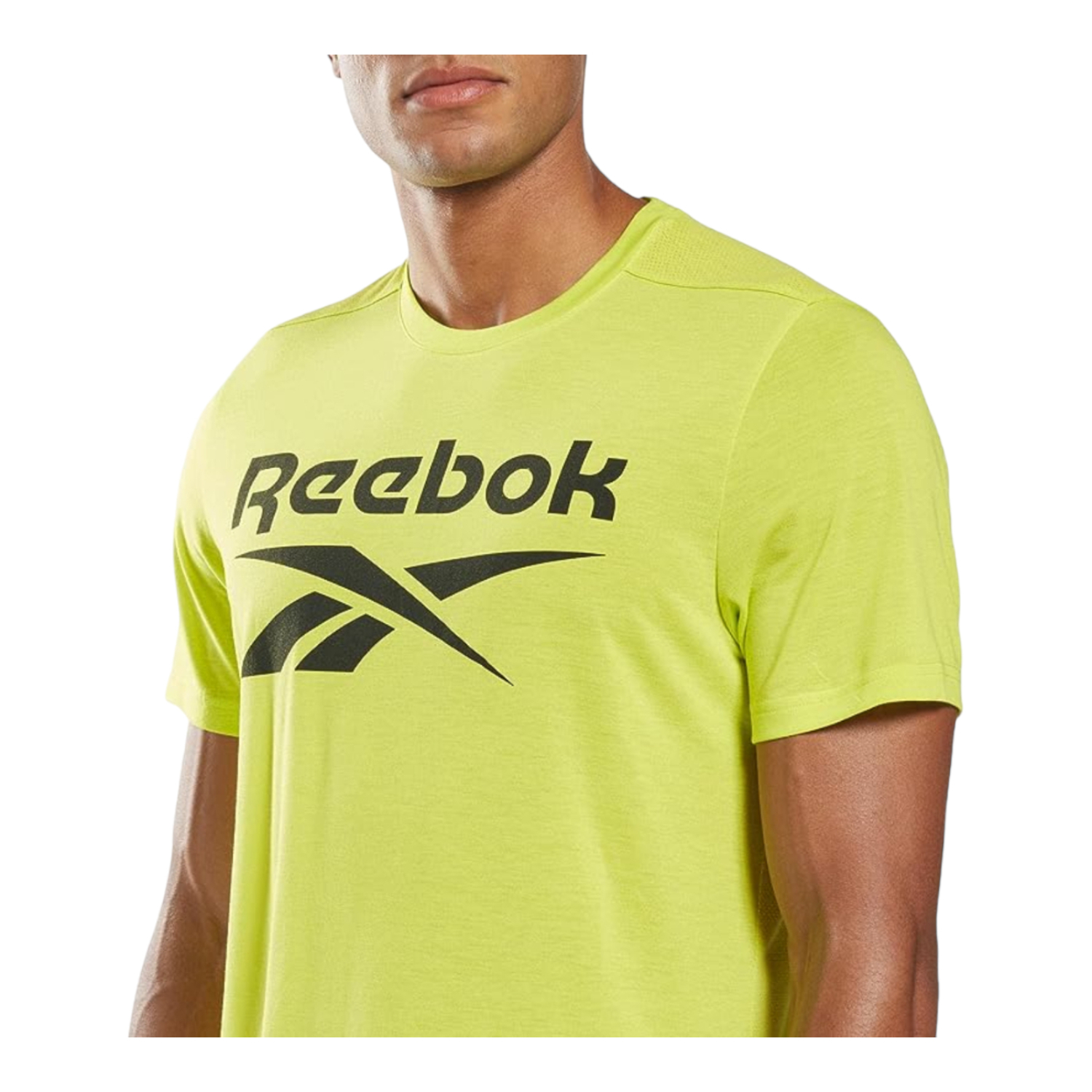 Foto 5 pulgar | Playera Deportiva Reebok Big Logo Amarilla H49683 para Hombre