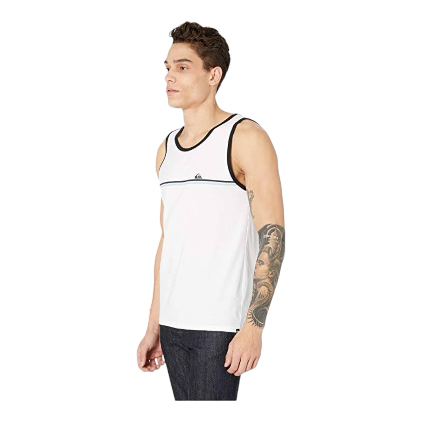 Foto 5 pulgar | Playera Quiksilver Tank Top Aqyzt05949wbb0 Blanca para Hombre