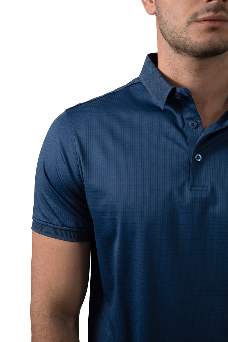 Foto 5 | Playera Regular Fit Generra de Cuello Tipo Polo Azul