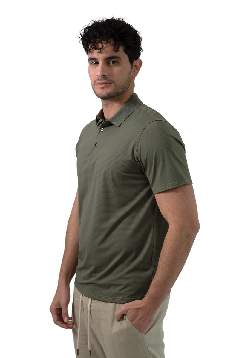 Foto 4 pulgar | Playera Regular Generra Fit de Cuello Tipo Polo Verde