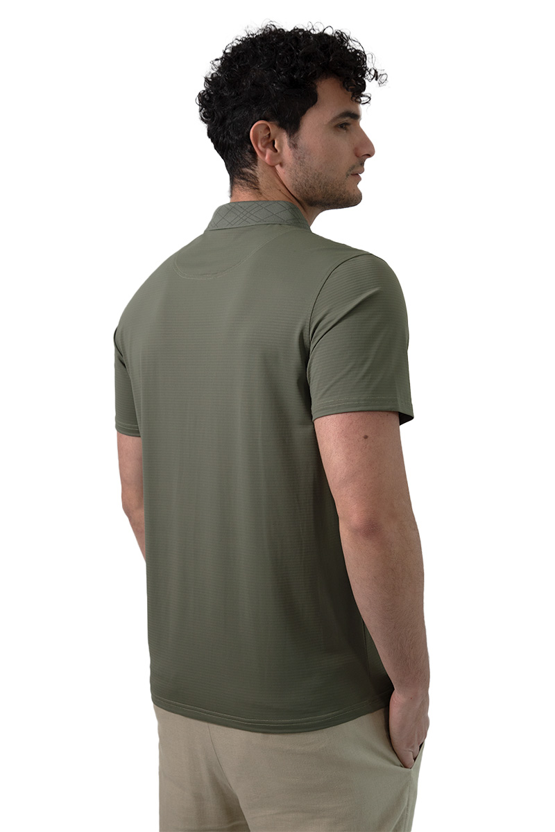 Foto 5 pulgar | Playera Regular Generra Fit de Cuello Tipo Polo Verde