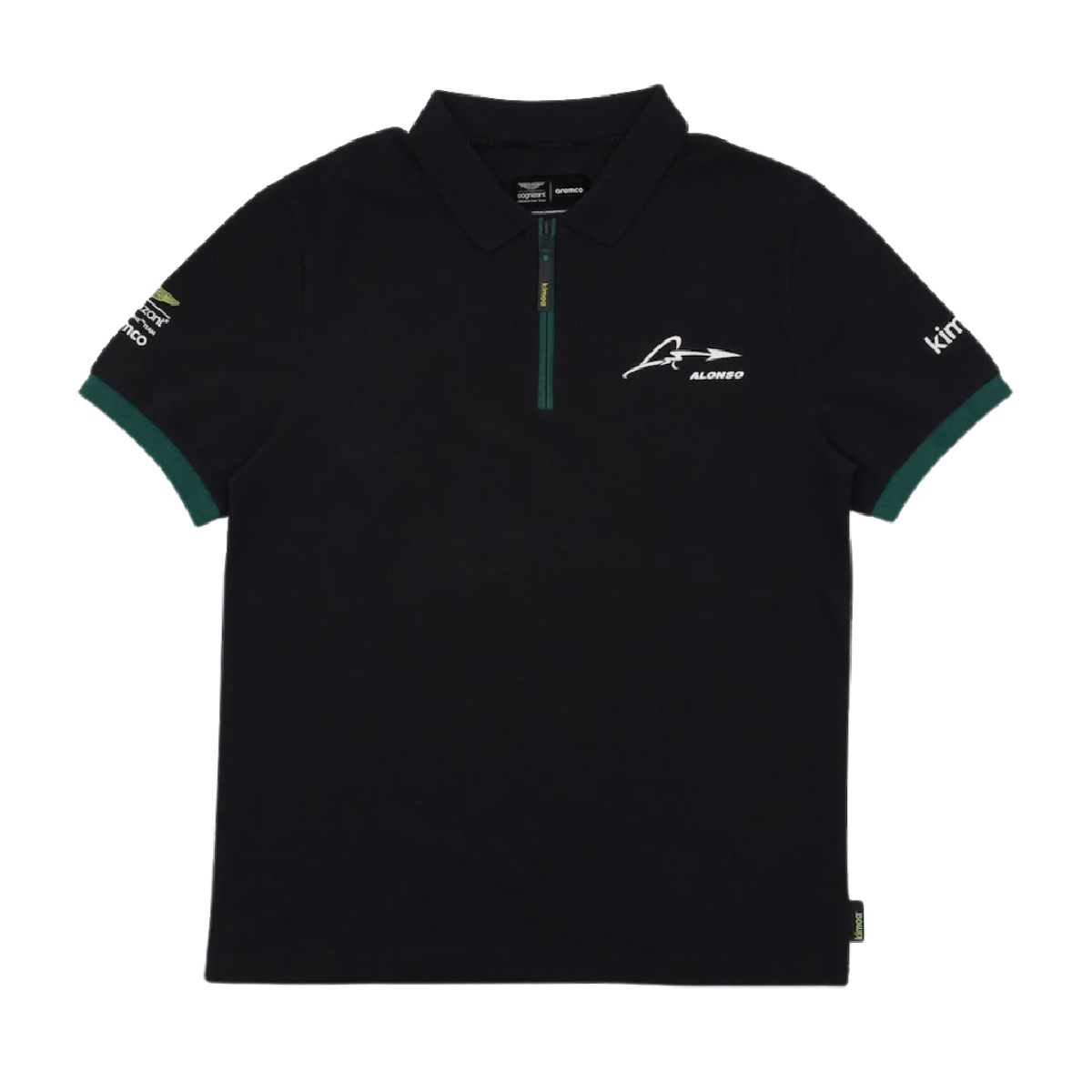 Foto 2 pulgar | Camiseta Polo Aston Martin Kimoa Fernando Alonso Negra