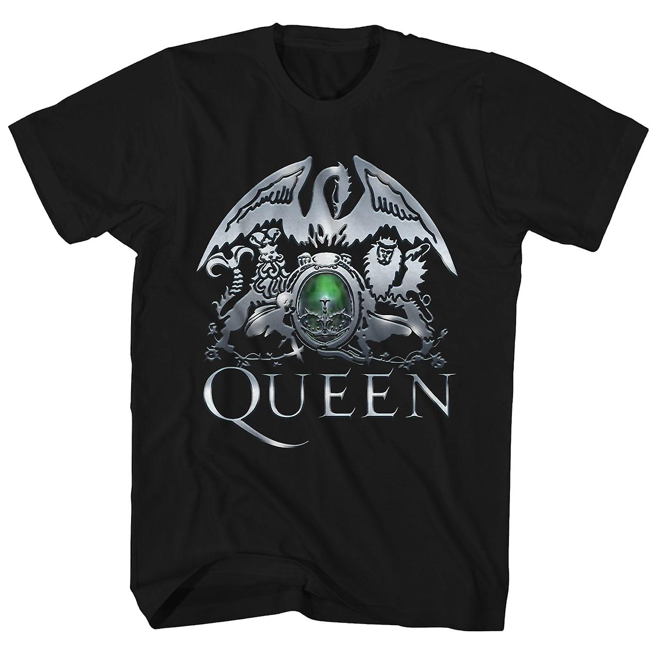 Foto 1 | Camiseta Rockinstone Queen Metal Crest Logo 100% Algodón - Venta Internacional