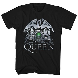 Foto 1 | Camiseta Rockinstone Queen Metal Crest Logo 100% Algodón - Venta Internacional