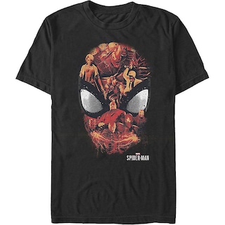 Foto 1 | Camiseta Rockinstone Spider-man Con Máscara De Villanos | Marvel Comics - Venta Internacional.
