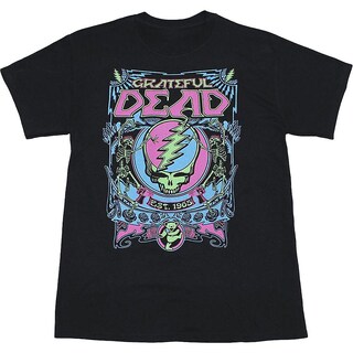 Foto 1 | Camiseta Rockinstone Neon Grateful Dead 100% Algodón - Venta Internacional.