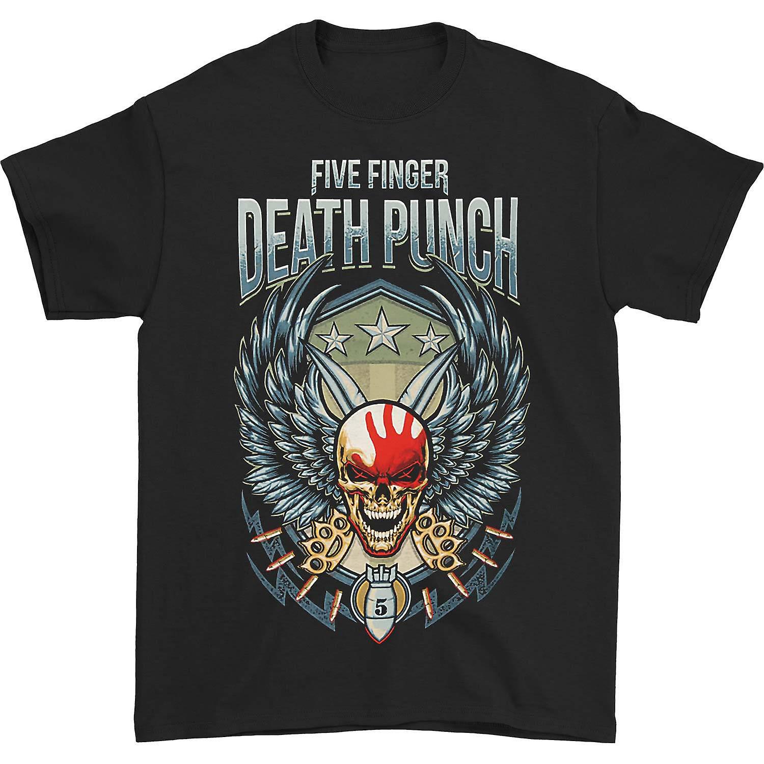 Foto 2 pulgar | Camiseta Rockinstone Five Finger Death Punch Wing Shield - Venta Internacional.
