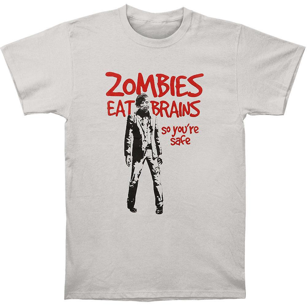 Foto 2 pulgar | Camiseta Rockinstone Humor Zombies Brains 180 G/m² 100% Algodón - Venta Internacional.