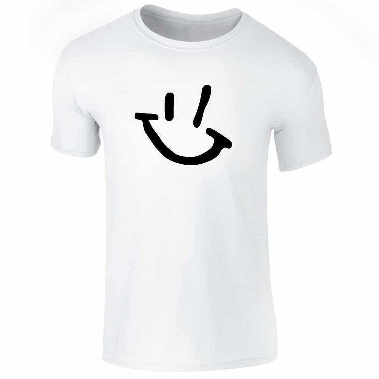 Foto 2 pulgar | Camiseta Rockinstone Graeme Park Smiley White Con Logo Negro - Venta Internacional.