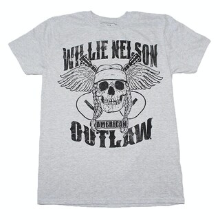 Foto 1 | Camiseta Rockinstone Willie Nelson Outlaw Skull 100% Algodón - Venta Internacional.