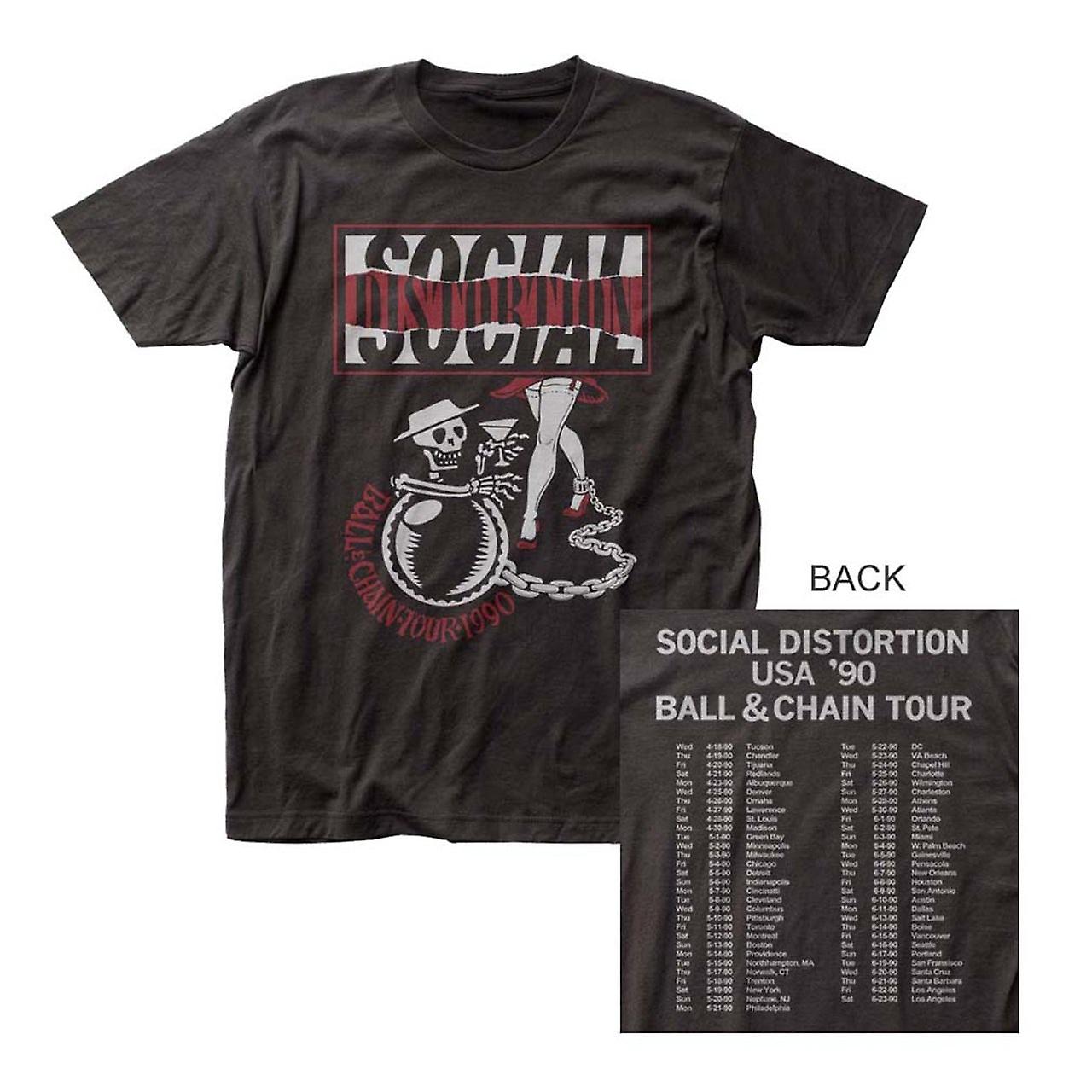 Foto 2 pulgar | Camiseta Social Distortion Ball & Chain Para Hombre - Venta Internacional.