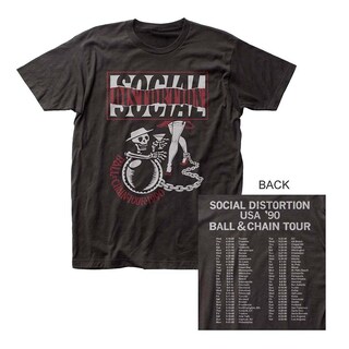 Foto 1 | Camiseta Social Distortion Ball & Chain Para Hombre - Venta Internacional.