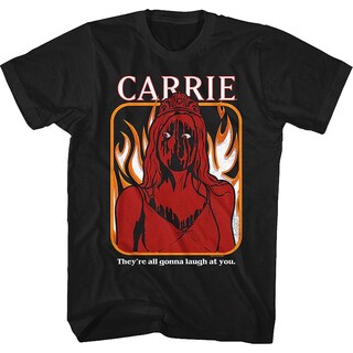 Foto 1 | Camiseta Rockinstone Carrie Todos Se Van A Reír De Ti - Venta Internacional
