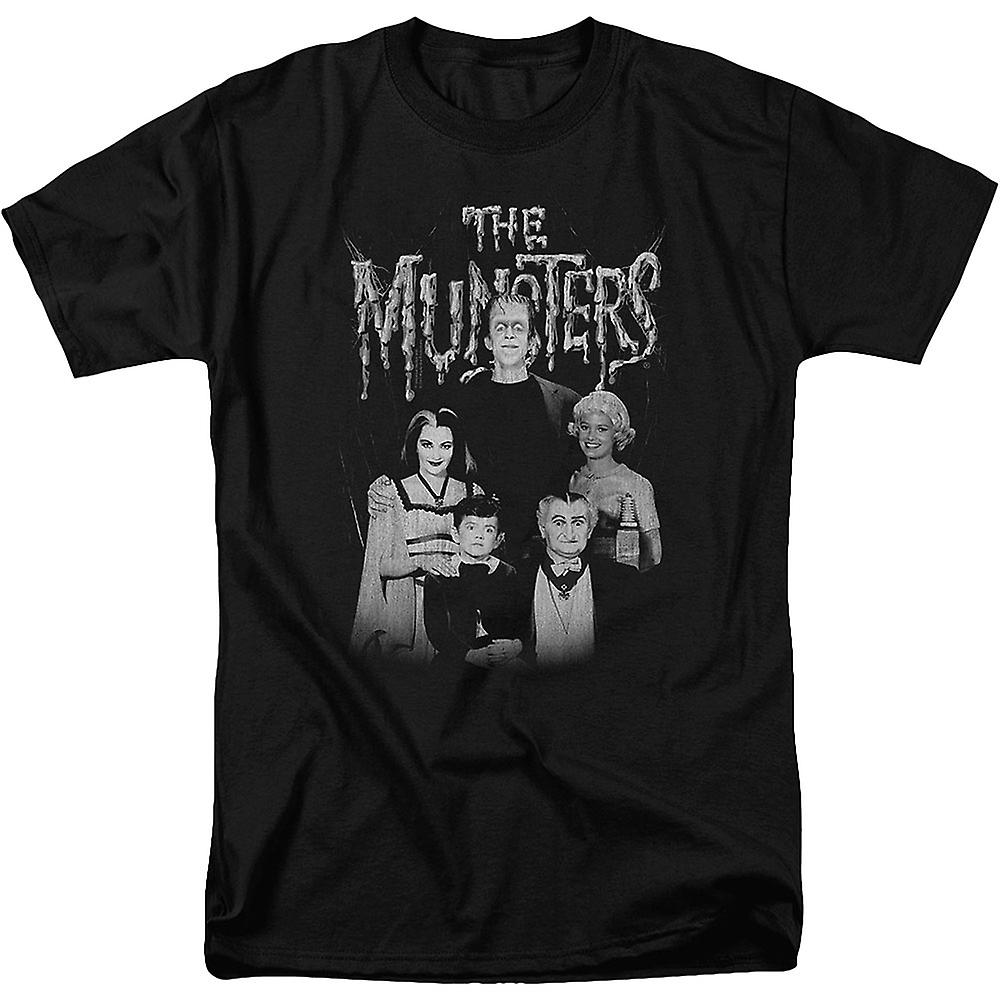 Foto 2 pulgar | Camiseta Rockinstone Munsters En Blanco Y Negro 100% Algodón - Venta Internacional.