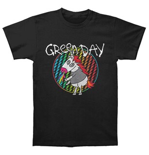 Foto 1 | Camiseta Rockinstone Green Day Checker Unicorn, 180 G/m², Algodón - Venta Internacional.