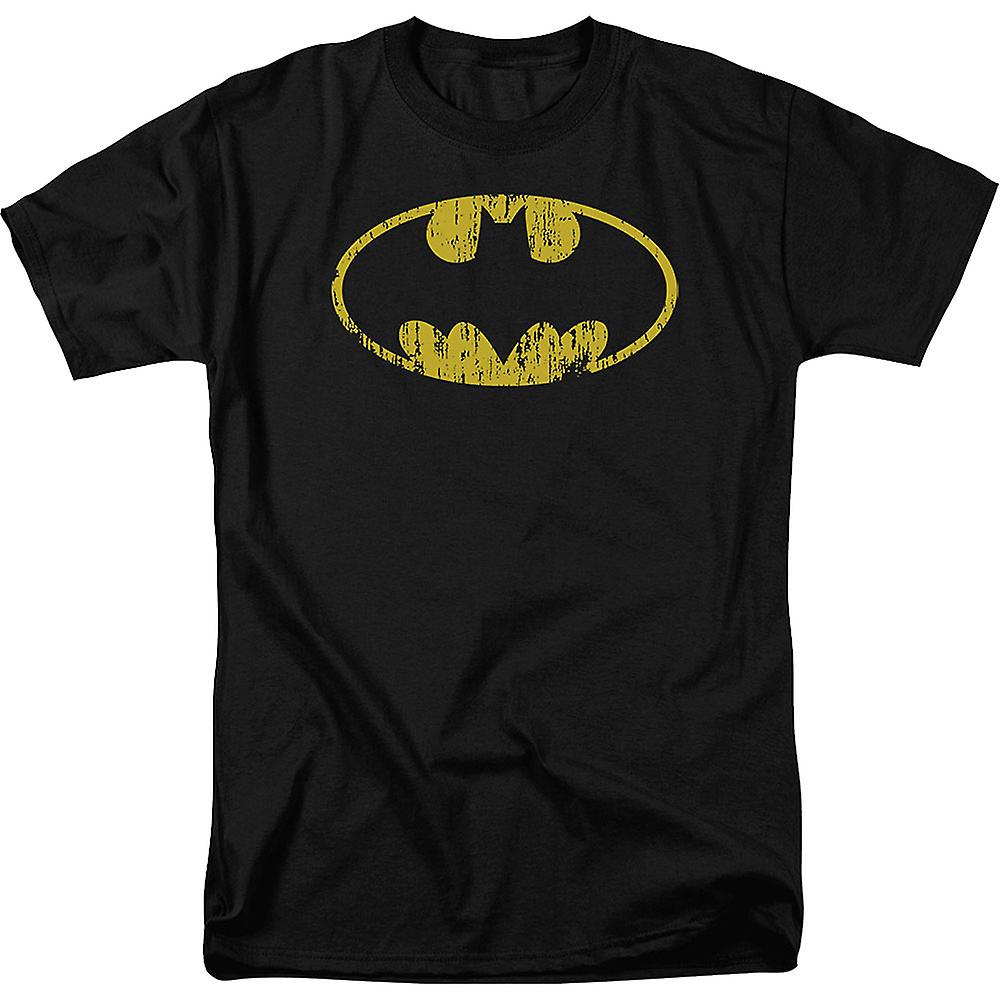 Foto 2 pulgar | Camiseta Rockinstone Con Estampado De Batman Con El Símbolo De Un Murciélago Desgastado - Venta Internacional.