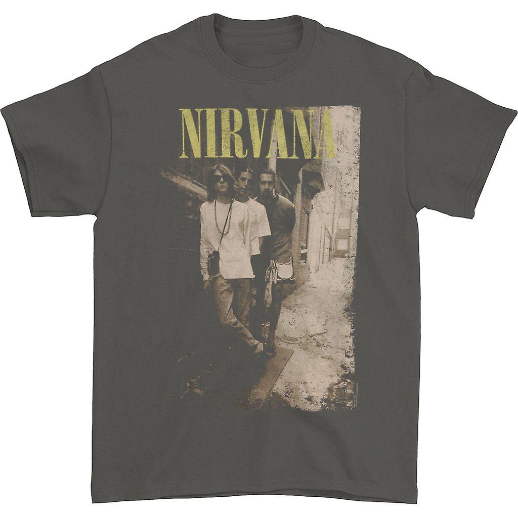 Foto 2 pulgar | Camiseta Rockinstone Nirvana Brick Wall Alley Photo Para Hombre - Venta Internacional.