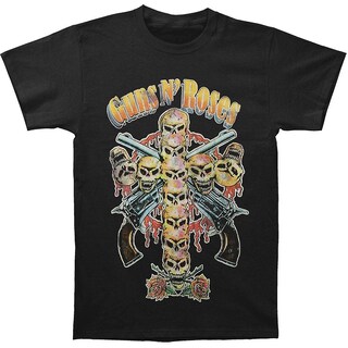 Foto 1 | Camiseta Rockinstone Guns N Roses Skull Cross 80s 100% Algodón - Venta Internacional.