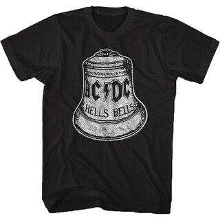 Foto 1 | Camiseta Rockinstone Acdc Hells Bells Logo 100% Algodón - Venta Internacional.
