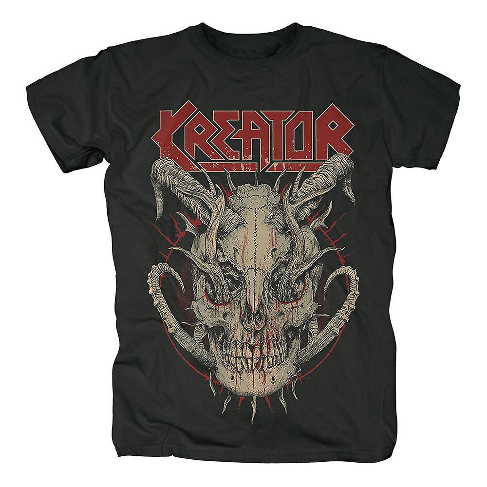 Foto 2 pulgar | Camiseta Kreator Skull Horns Rockinstone 180 G/m², 100% Algodón - Venta Internacional.