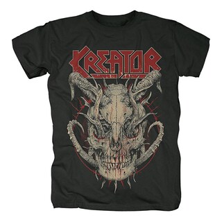 Foto 1 | Camiseta Kreator Skull Horns Rockinstone 180 G/m², 100% Algodón - Venta Internacional.