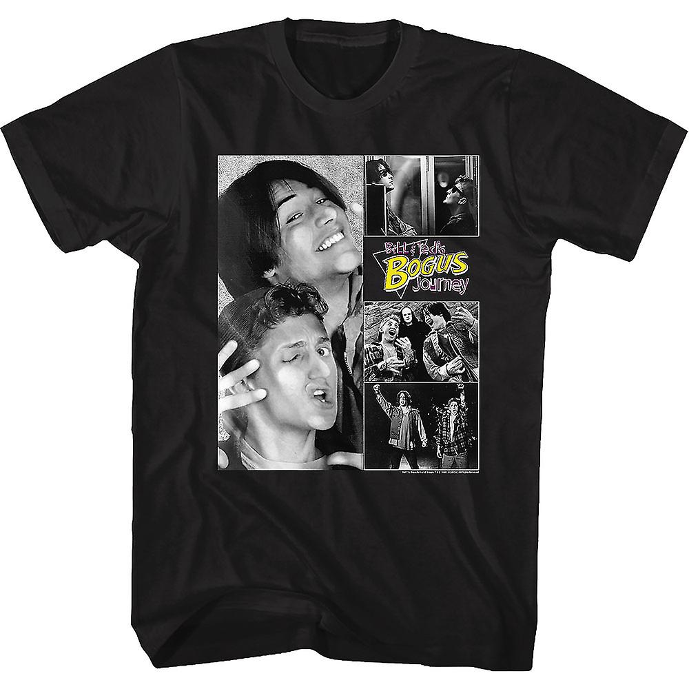 Foto 1 | Camiseta Rockinstone En Blanco Y Negro Collage Bill And Ted's - Venta Internacional.