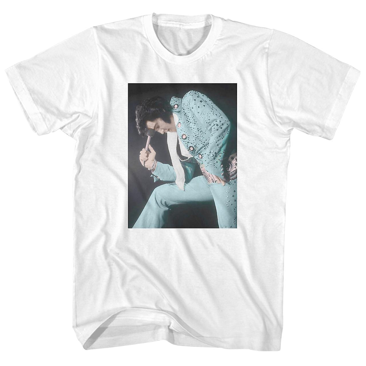 Foto 2 pulgar | Camiseta Rockinstone Elvis Presley Live Portrait 100% Algodón - Venta Internacional.
