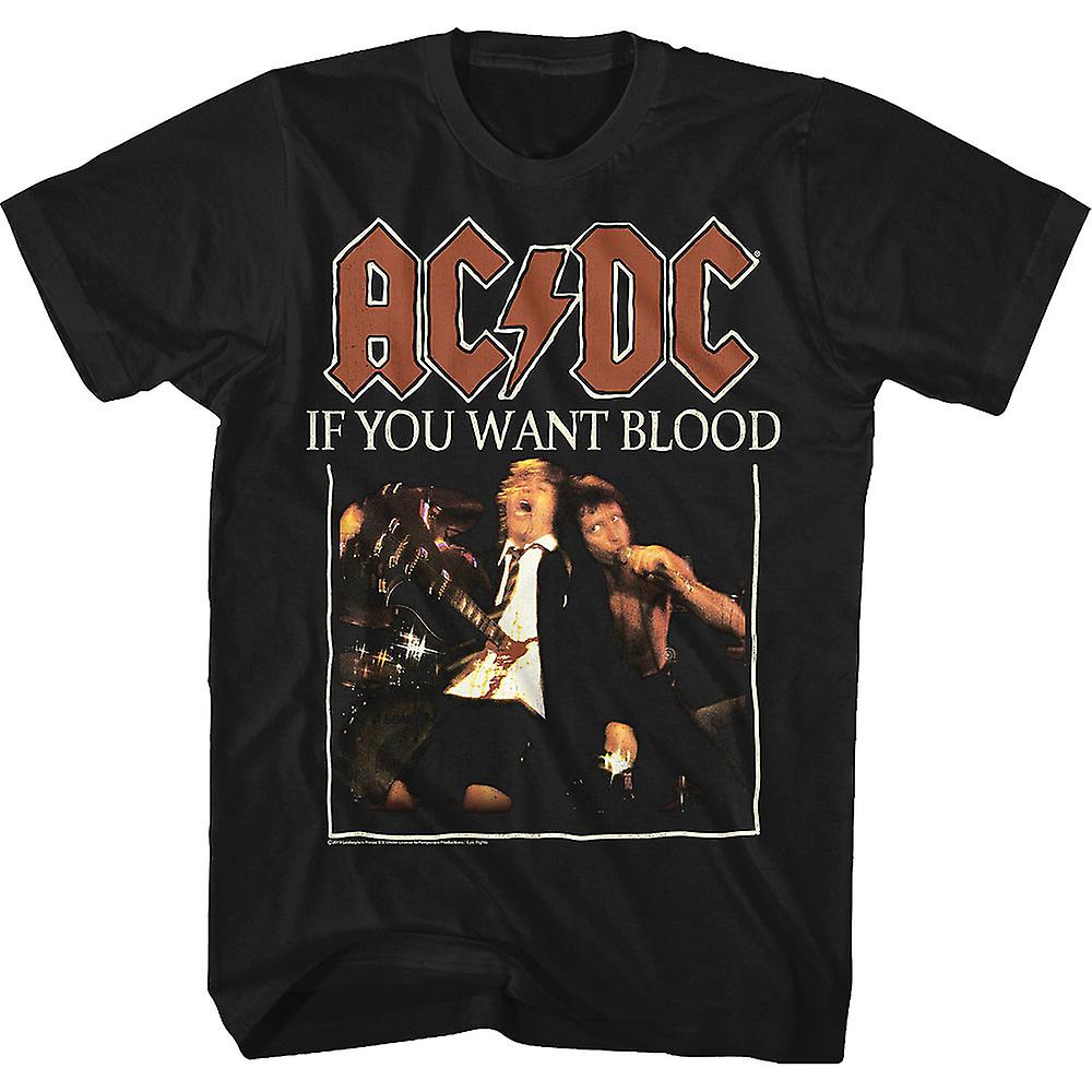 Foto 1 | Camiseta Rockinstone If You Want Blood Acdc 100% Algodón - Venta Internacional.