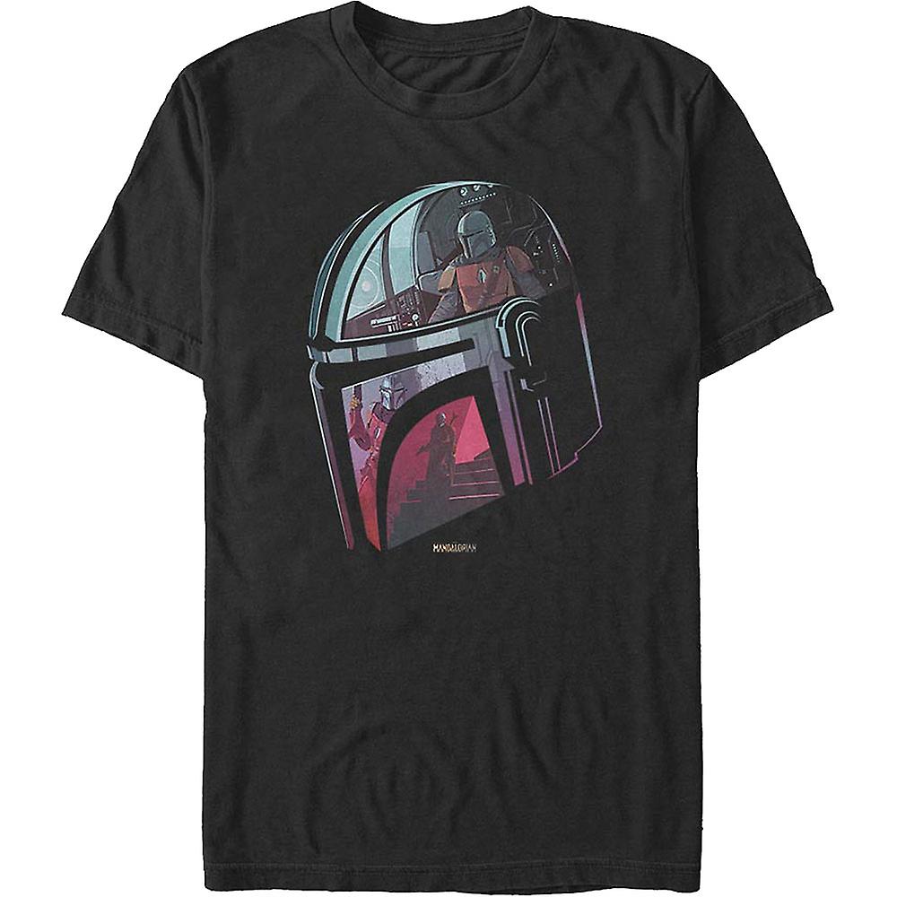 Foto 2 pulgar | Camiseta Rockinstone Mandalorian Helmet Reflection Star Wars - Venta Internacional.
