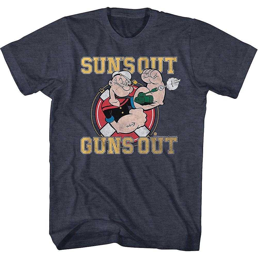Foto 2 pulgar | Camiseta Rockinstone Sun's Out Guns Out Popeye 180 G/m² - Venta Internacional.