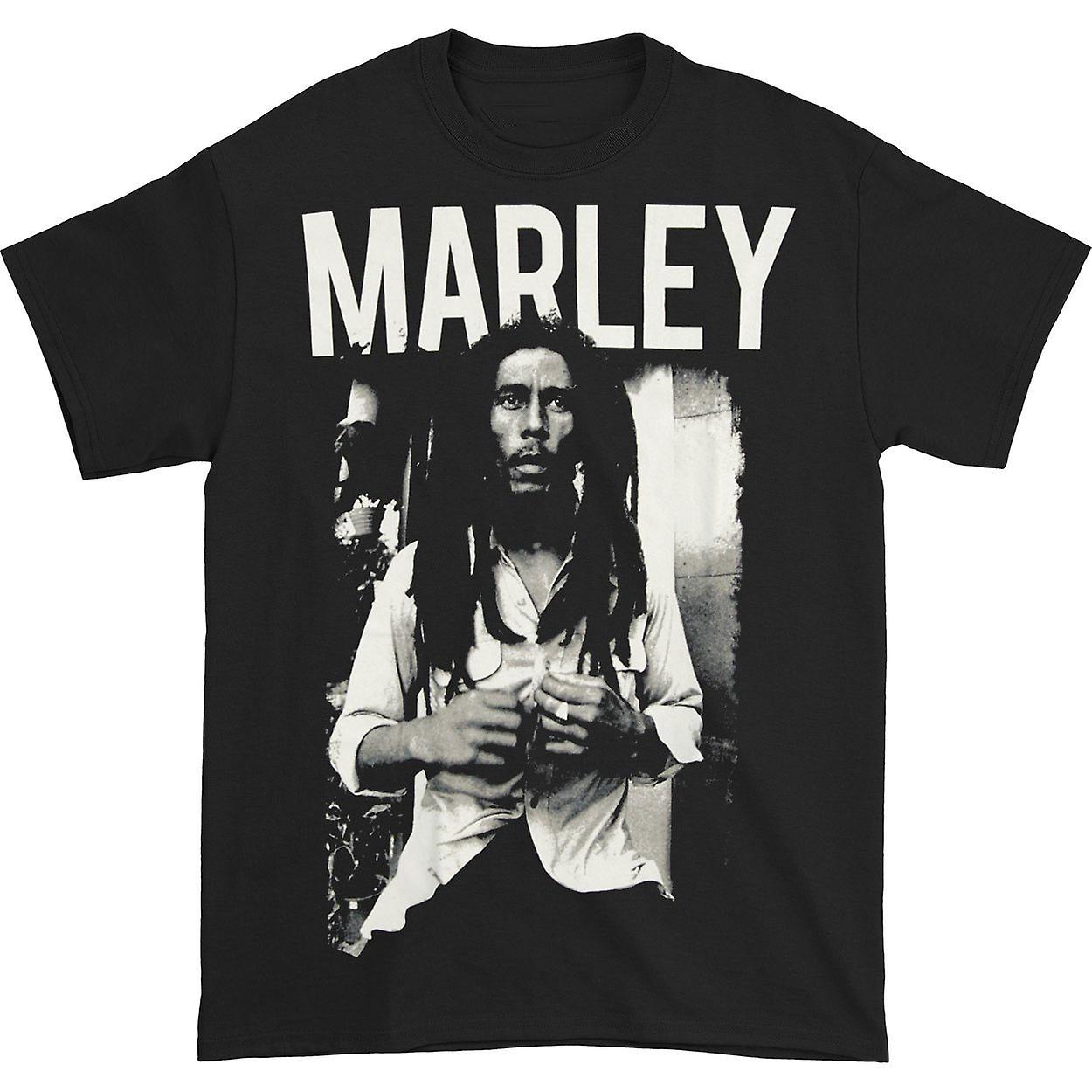Foto 2 pulgar | Camiseta Rockinstone Bob Marley En Blanco Y Negro 100% Algodón - Venta Internacional.