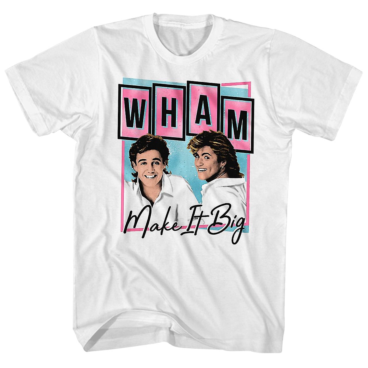 Foto 2 pulgar | Camiseta Wham! Carátula De Álbum Make It Big Pastel Para Hombre - Venta Internacional.