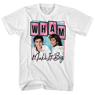 Foto 1 | Camiseta Wham! Carátula De Álbum Make It Big Pastel Para Hombre - Venta Internacional.