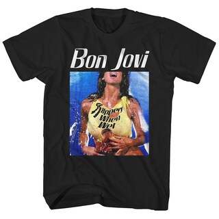 Foto 1 | Camiseta Rockinstone Bon Jovi Slippery When Wet Album Art - Venta Internacional.