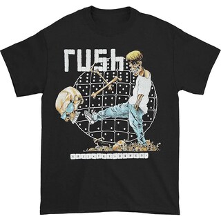 Foto 1 | Camiseta Rush Roll The Bones Negra 100% Algodón - Venta Internacional.