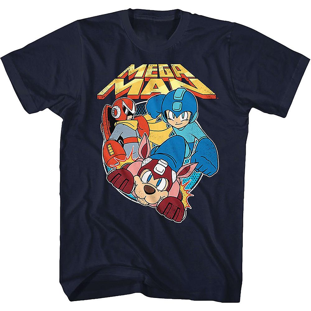 Foto 2 pulgar | Camiseta Rockinstone Proto Man Rush Y Mega Man 100% Algodón - Venta Internacional.