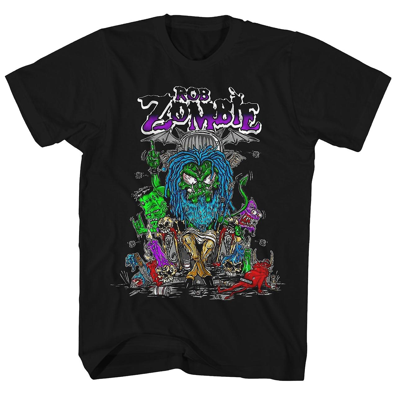 Foto 2 pulgar | Camiseta Con Estampado De Dibujos Animados De Rob Zombie Baphomet Para Hombre - Venta Internacional.