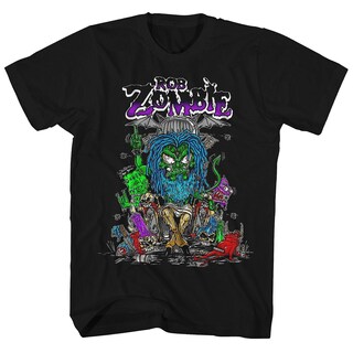 Foto 1 | Camiseta Con Estampado De Dibujos Animados De Rob Zombie Baphomet Para Hombre - Venta Internacional.