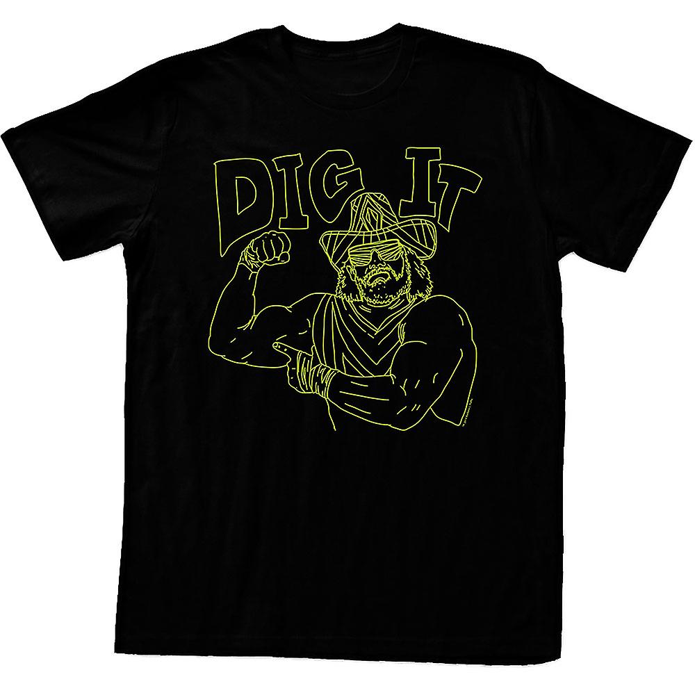 Foto 2 pulgar | Camiseta Rockinstone Neon Dig It Macho Man Randy Savage - Venta Internacional.